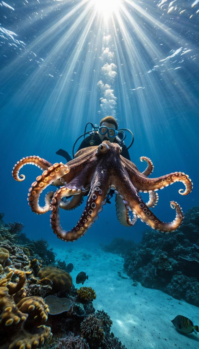 Octopuses Have Three Hearts and Bright Blue Blood